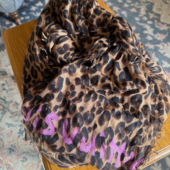 LOUIS VUITTON Steven Sprouse Cashmere Silk Leopard Stole Scarf - Picture 3 of 12